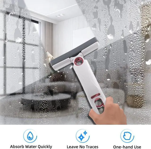 Alt view image 7 of 7 - Portable Mini Cleaning Mop, Mini Sponge Mop, Wet and Dry Use Cleaning System, Mini Mop for Bathroom, Kitchen, Desktop, Glass, Living Room, Car (2 Sponge Head + 1 Squeeze Handle)
