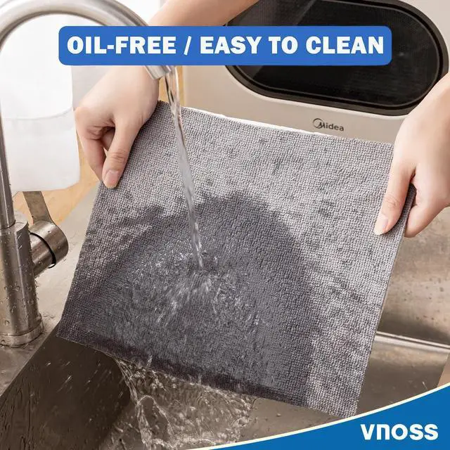 Alt view image 5 of 6 - 55 Pack Microfiber Cleaning Cloth Roll, Tear Away Reusable Towels, 11" X 9", Ultra Absorbent & Lint Free Cloth for Cars, Kitchen, Window, Home and Shop, Grey
