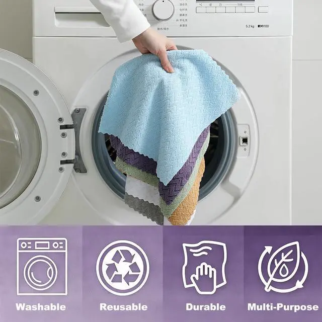 Alt view image 5 of 7 - 80 Pack Microfiber Cleaning Cloth Roll Reusable Paper Towels 12"x12" Tear Away Cloth,Absorbent Dish Rags for House Kitchen,Wash Cloths,Lint Free Rags for Window Cars Cleaning Supplies