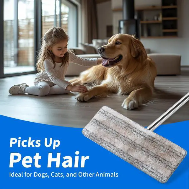 Alt view image 6 of 7 - Flat Mop Head Refill, 13" X 4.9" Flat Mop Pads, Microfiber Mop Pads Flat Mop Replacement Heads (White and Grey)