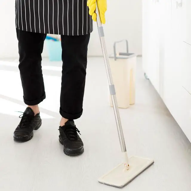 Alt view image 7 of 7 - 3 Pack Flat Mop Replacement Pad, 13" X 4.7" Microfiber Reusable Mop Pads Washable Mopping Pads Cleaning Mops Heads Cloth Replacement for Hardwood Floor Cleaning Wet Dry Use (White,Grey)