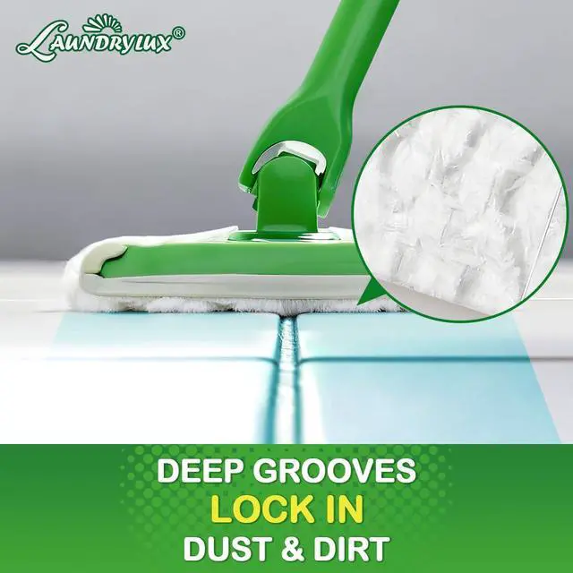 Alt view image 2 of 7 - Heavy Duty Dry Sweeping Cloths Refills Compatible with Swiffer Sweeper, Multi Surface Pet Dry Pads Refill, Floor Cleaner for Dust, Hair, Dirt, Disposable Duster Mop Pad - 32 Count
