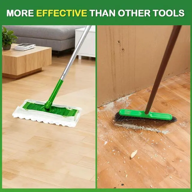 Alt view image 6 of 7 - Heavy Duty Dry Sweeping Cloths Refills Compatible with Swiffer Sweeper, Multi Surface Pet Dry Pads Refill, Floor Cleaner for Dust, Hair, Dirt, Disposable Duster Mop Pad - 32 Count