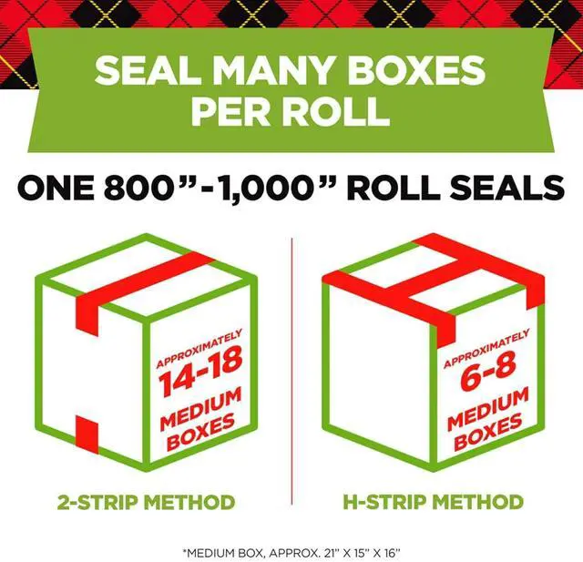 Alt view image 3 of 6 - Sure Start Packing Tape, Clear, Quiet Unwind and Easy Start, Moving Supplies, 1.88 inch x 22.2 Yard, 2 Tape Rolls with Dispensers