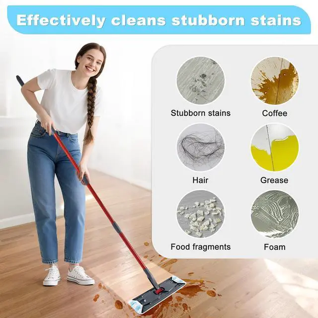 Alt view image 5 of 7 - Mop Replacement Pads for OCedar H2prO Flat Mop System, 6 Pack Mop Pads for Ocedar H2prO Flat Mop, Machine Washable and Reusable Microfiber Mop Heads Replacements, Mop Refills Safe on Various Floors