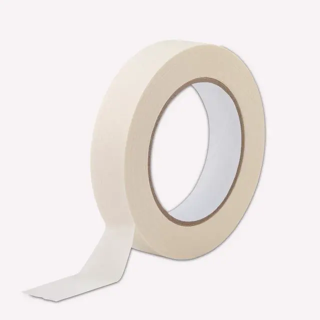 Alt view image 2 of 7 - Masking Tape 1 inch, 2 Pack General Purpose Beige Masking Tape White Masking Paper, 1 inch x 55 Yards x 2 Rolls (110 Total Yards)