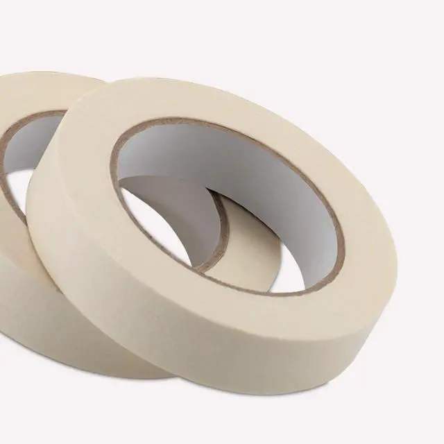 Alt view image 3 of 7 - Masking Tape 1 inch, 2 Pack General Purpose Beige Masking Tape White Masking Paper, 1 inch x 55 Yards x 2 Rolls (110 Total Yards)