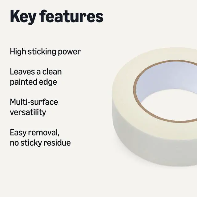 Alt view image 2 of 5 - Multi-Surface Masking Tape for Labeling, 1.41" x 60 Yards, Beige, 1 Roll