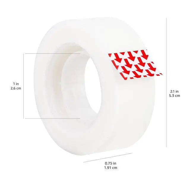 Alt view image 4 of 7 - Matte Finish Tape, 6 Pack, 3/4" Width x 1000" (27.8 yds) Length, Translucent