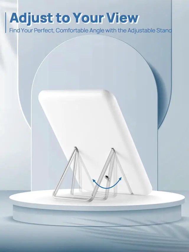 Alt view image 6 of 7 - Desk Makeup Mirror with 10X Magnifying Mirror, 8 x 5 inches Small Travel Mirror with Foldable Stand and Hanging Hole for Shaving and Travelling, White
