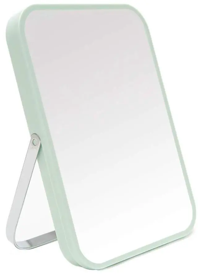 Main image of Table Desk Vanity Makeup Mirror,8-Inch Portable Folding Mirror with Metal Stand 90°Adjustable Rotation Tavel Make Up Mirror Hanging Bathroom for Shower Shaving(Green)