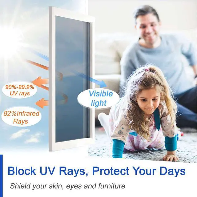 Alt view image 3 of 7 - One Way Privacy Window Film Reflective Solar Control Window Film Heat Control Mirror Window Tint for Home Heat Blocking Daytime Privacy See Out Not in, Black Silver, 17.5 Inch X 78.7 Inch