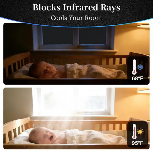 Alt view image 4 of 7 - Blackout Window Privacy Film 100% Light Blocking UV Protection, Removable Static Cling Non-Adhesive Frosted Window Tint for Home Nursery Office Rental Elderly Pet Family