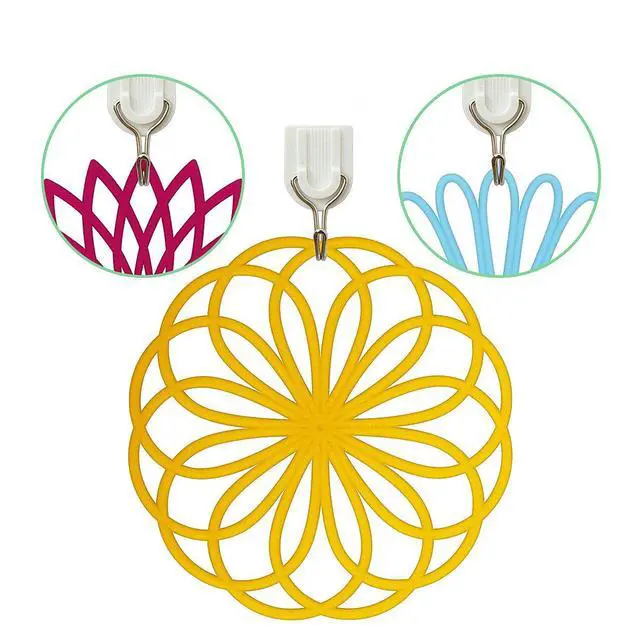Alt view image 6 of 7 - Silicone Trivet Mat - Kitchen Hot Pads for Pots & Dish - Insulated Teapot Trivet - Flexible, Durable, Non-Slip Large Coasters 3 Set Yellow