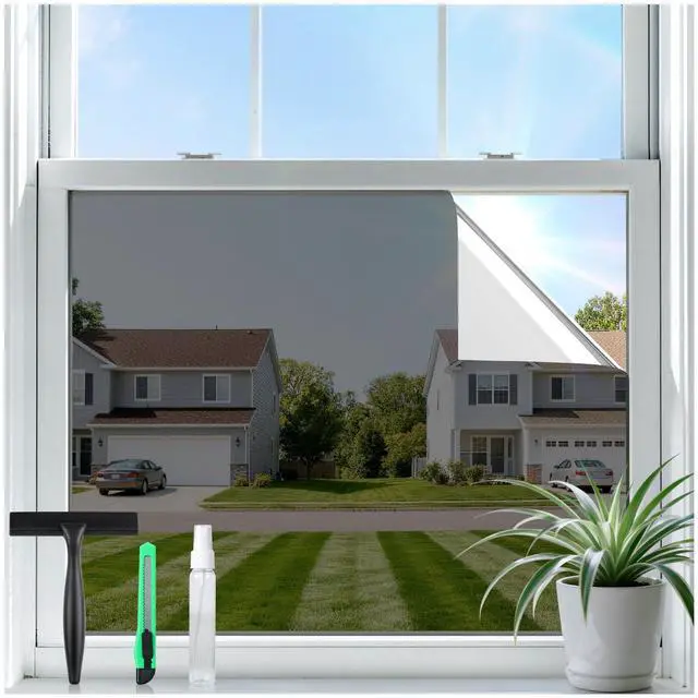 Main image of Window Tint for Home with Tools, Black Silver, 17.5" x 78.7"