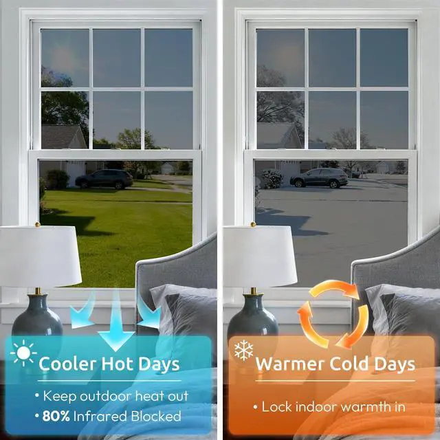 Alt view image 4 of 7 - Window Tint for Home with Tools, Black Silver, 17.5" x 78.7"