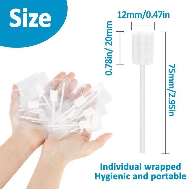 Alt view image 2 of 7 - 50Pcs Baby Tongue Cleaner - Baby Oral Cleaner Newborn Tongue Cleaner for Infants Bulk Disposable Thrush Brush for Babies Individually Wrapped Cotton Gauze Mouth Cleaner for Mouth Gum Cleansing