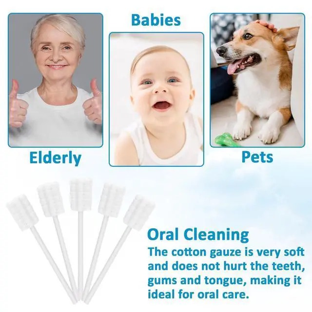 Alt view image 7 of 7 - 50Pcs Baby Tongue Cleaner - Baby Oral Cleaner Newborn Tongue Cleaner for Infants Bulk Disposable Thrush Brush for Babies Individually Wrapped Cotton Gauze Mouth Cleaner for Mouth Gum Cleansing