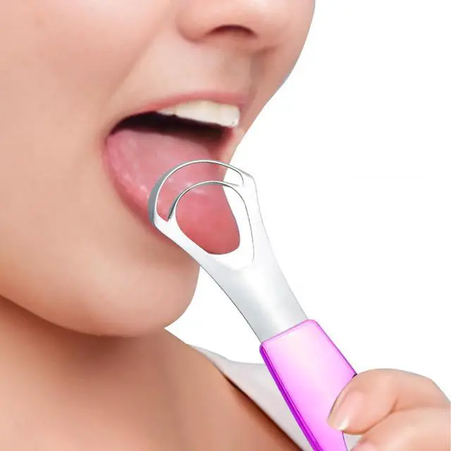 Alt view image 2 of 7 - Tongue Cleaner, Tongue Scraper, Tongue Cleanser, Tongue Scraper, Tongue Scraper Cleaner, Helps Fight Bad Breath, Tongue Scrapers (Purple&Blue)