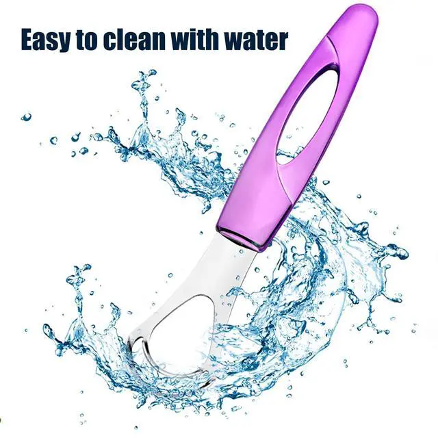 Alt view image 6 of 7 - Tongue Cleaner, Tongue Scraper, Tongue Cleanser, Tongue Scraper, Tongue Scraper Cleaner, Helps Fight Bad Breath, Tongue Scrapers (Purple&Blue)