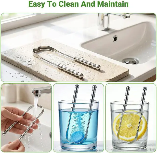 Alt view image 6 of 7 - Metal Tongue Scraper for Adults & Tongue Cleaner (2 Pack), Stainless Steel Scrapers with Travel Cases, Reduce Bad Breath & Remove Tongue Coating, Smooth U-Shape Design