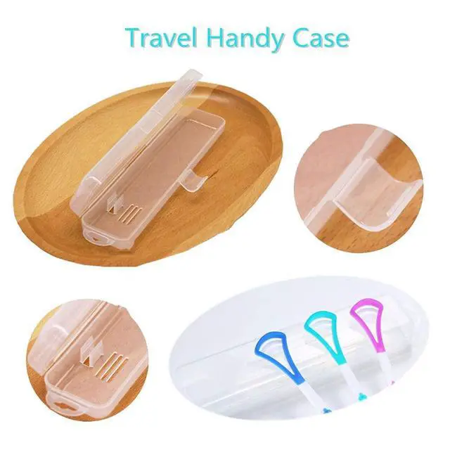 Alt view image 7 of 7 - Tongue Scraper Cleaner 100% BPA Free Tongue Scrapers with Travel Handy Case for Adults, Kids, Healthy Oral Care, Easy to Use, Help Fight Bad Breath (4 PACK)