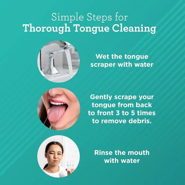 Alt view image 5 of 7 - Tongue Scraper for Adults (4-Pack) with Travel Case, 420 Medical Grade Stainless Steel, Aids in Fresh Breath & Oral Care - Travel Friendly