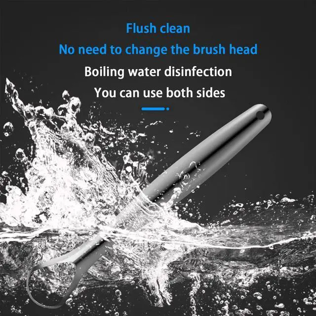 Alt view image 5 of 6 - 2 Pack Tongue Scraper,Stainless Steel Tongue Cleaners,Tongue Scraper for Adults, Reduce Bad Breath and Fresh Breath(Silver)