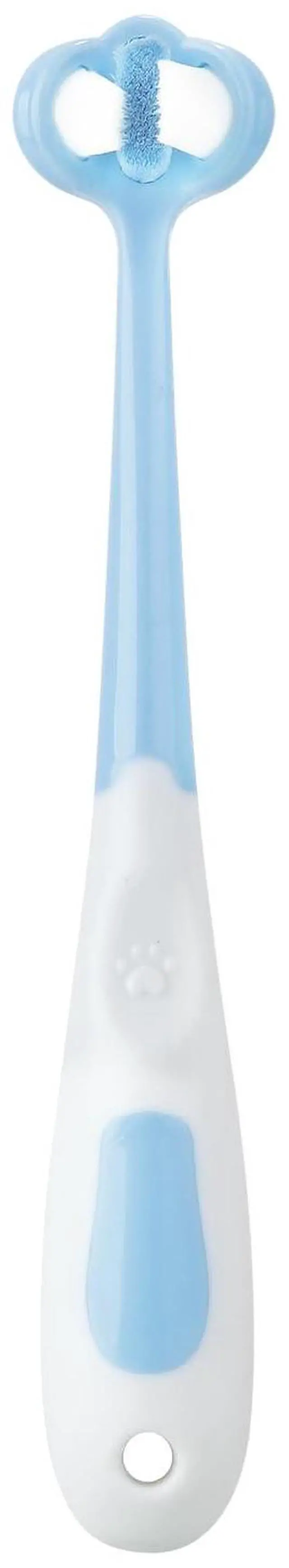 Alt view image 7 of 7 - 3 Pack Baby Toothbrush, Three-Sided Baby Training Toothbrush for Ages 1-4 Years, Infant Training Brush, Easy-Grip Handle