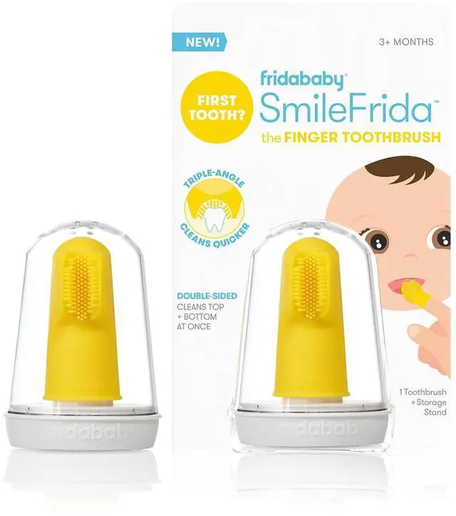Main image of Baby Baby's First Finger Toothbrush with Storage Case, 3 Months and Up, 1pk