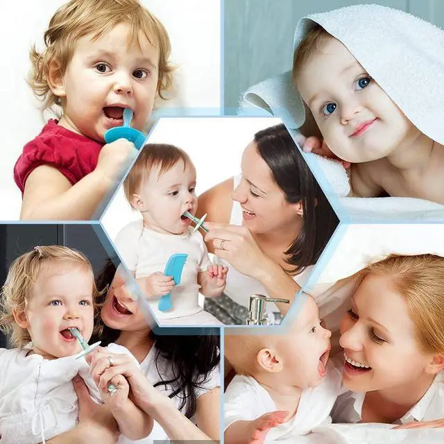Alt view image 7 of 7 - Baby Toothbrush with Suction Base - Gentle Cleaning for Toddler's Self-Brushing Training, Food-Grade Silicone, Extra Soft Bristles, BPA/Phthalate Free, Anti-Chocking/Anti-Fall Design - 2 Pack