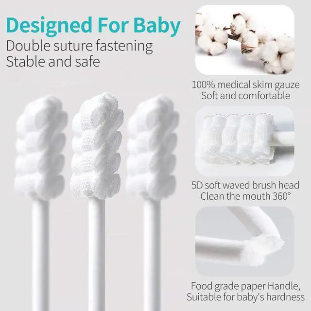 Alt view image 3 of 7 - 48PCS Baby Tongue Cleaner Newborn Toothbrush