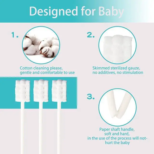 Alt view image 4 of 6 - Baby Toothbrush Finger Toothbrush Oral Cleaner Kit with 5PCS Baby Tongue Cleaner Toddler Silicone Tooth Brush 0-6 Months 6-12 Months (Clay/Ivory+30PCS Toothbrushes)