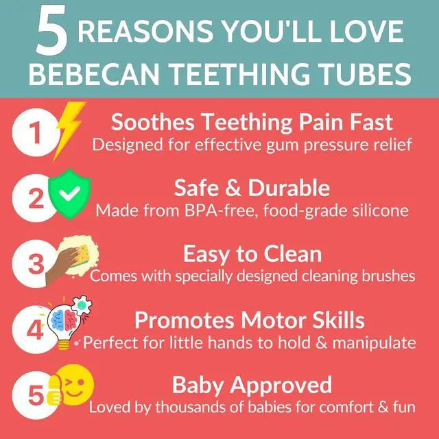 Alt view image 2 of 6 - Teething Sticks for Babies 36+ Months Super Soft Silicone Teething Aids, Infant Oral Soothing Relief Back Molars, Multicolor 6-Pack