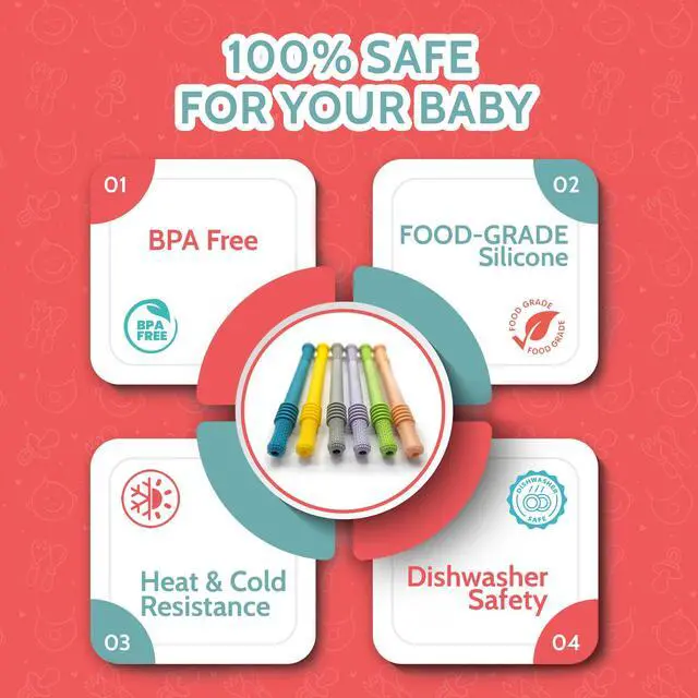 Alt view image 4 of 6 - Teething Sticks for Babies 36+ Months Super Soft Silicone Teething Aids, Infant Oral Soothing Relief Back Molars, Multicolor 6-Pack
