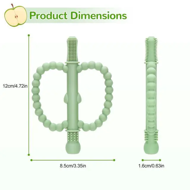 Alt view image 2 of 7 - Baby Teething Toys for Babies 0-36 Months Anti-Choking Design, Teething Relief for Straws Sticks, Chew Straw Sensory Toy for Infant Toddlers Silicone teether Tubes