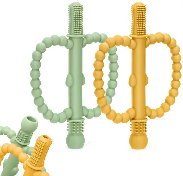 Main image of Baby Teething Toys for Babies 0-36 Months Anti-Choking Design, Teething Relief for Straws Sticks, Chew Straw Sensory Toy for Infant Toddlers Silicone teether Tubes
