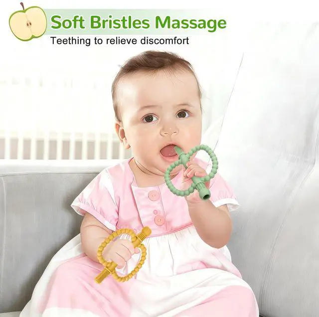 Alt view image 6 of 7 - Baby Teething Toys for Babies 0-36 Months Anti-Choking Design, Teething Relief for Straws Sticks, Chew Straw Sensory Toy for Infant Toddlers Silicone teether Tubes