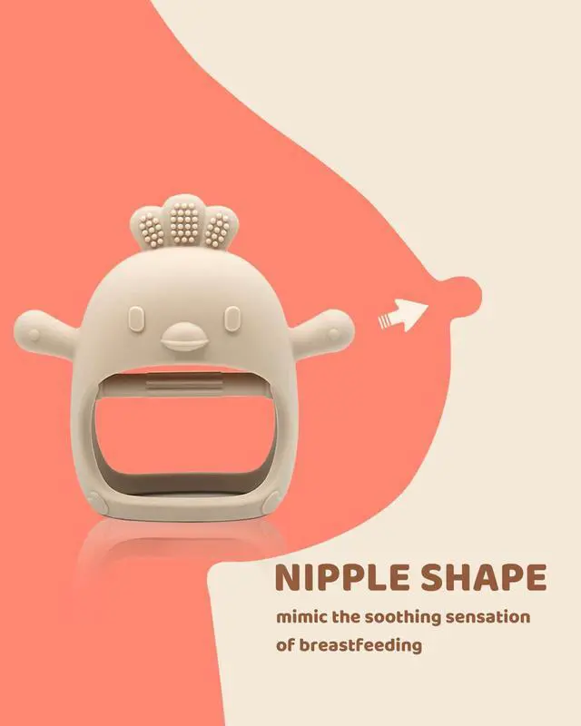 Alt view image 2 of 7 - 2 Pack Baby Teething Toy Silicone Teething Mitten for Babies Over 3 Months Anti Dropping Wrist Hand Teethers Baby Chew Toys for Sucking Needs, BPA Free