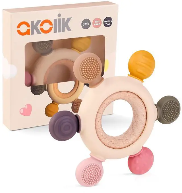Main image of Baby Teething Toys, Teething Relief Toy, BPA Free Baby Chew Toys Infant Toys Newborn Accessories, Teethers for Babies 0-3-6-9-12 Months Old Boys Girls