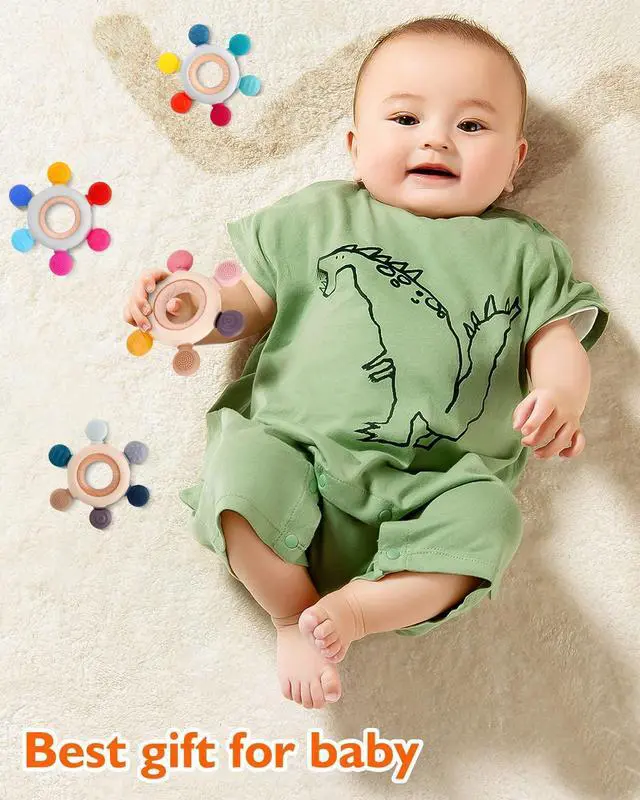 Alt view image 7 of 7 - Baby Teething Toys, Teething Relief Toy, BPA Free Baby Chew Toys Infant Toys Newborn Accessories, Teethers for Babies 0-3-6-9-12 Months Old Boys Girls