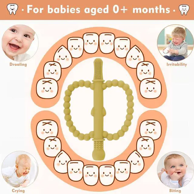 Alt view image 7 of 7 - Hollow Teether Tube 5 Pack Apple Shape Chew Straw Sensory Toy for Infant Toddlers Silicone Tubes Teething Toys for Babies 0-6 0-12 0-36 Months Gifts Teething Relief Soothing Gums