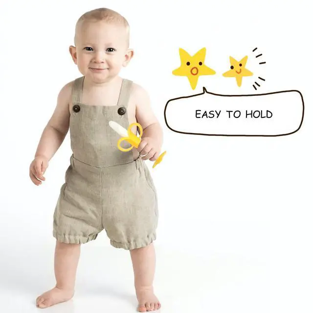 Alt view image 4 of 7 - Teething Toys for Baby, Teethers with Banana Toothbrush Teeth Brushing,BPA-Free,Chew Toy Infants Toddlers Silicone Teether for Babies 0-6-12 Months
