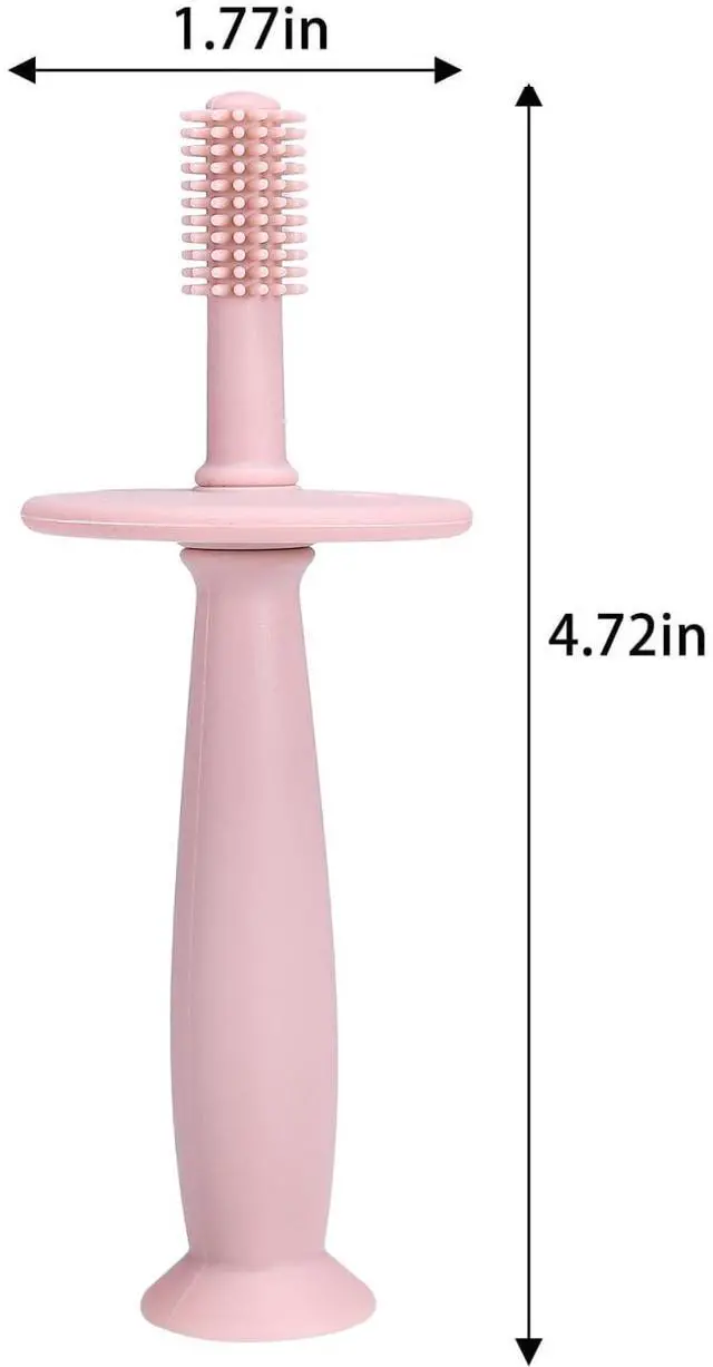 Alt view image 7 of 7 - 3 Pack Silicone Baby Toothbrush Teethers - Teething Toys Training Oral Care for Infants 0-12 Months+
