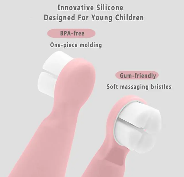Alt view image 5 of 6 - Baby Finger Toothbrush for Infants and Toddlers 0 to 3 Years Soft Silicone Teething Brush with Tongue Cleaner | Gentle Gum Massager for Newborns, Babies & Young Kids | Pack of 2