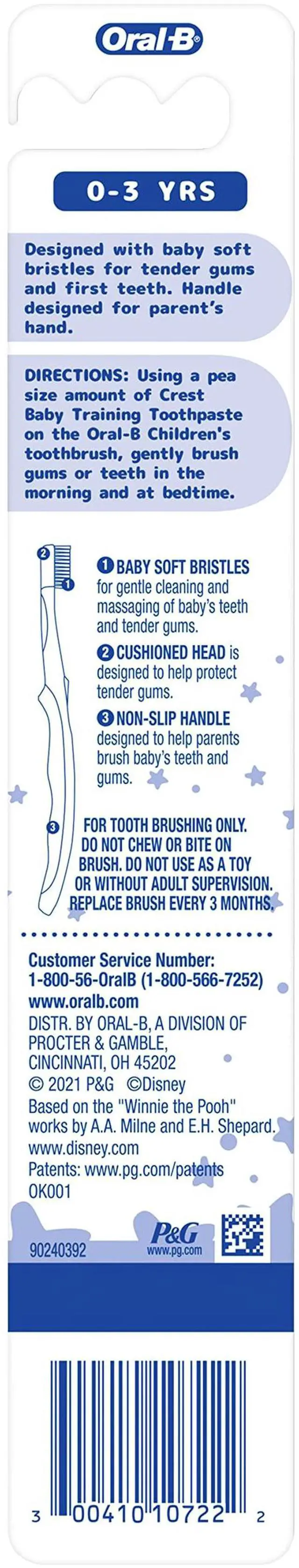 Alt view image 7 of 7 - Baby Toothbrush Featuring Disney's Pooh, Baby Soft Bristles, 0-3 Years, 1 Count