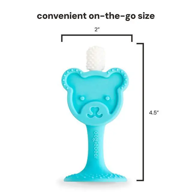 Alt view image 4 of 7 - Infant-to-Toddler Training Teether Toothbrush - 0-2 Years - 360° Soft Silicone, Promotes Safe Brushing, Baby & Kids Health - Teddy Bear Design Oral Care - 1 Unit