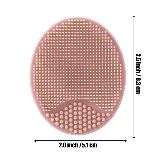 Alt view image 4 of 7 - Baby Cradle Cap Brush, Silicone Baby Bath Brush Massage Brush Set for Dry Skin, Cradle Cap, and Eczema, 4 Pack (Pink)