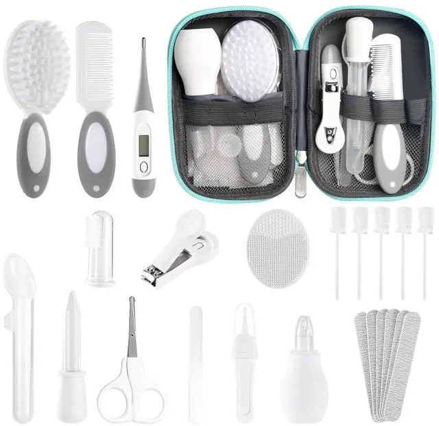 Main image of Baby Healthcare and Grooming Kit for Newborn Kids, 24PCS Upgraded Safety Baby Care Kit, Newborn Nursery Health Care Set, Baby Care Product (Grey White)