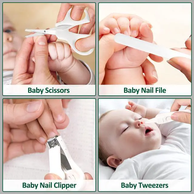 Alt view image 3 of 7 - Baby Healthcare and Grooming Kit for Newborn Kids, 24PCS Upgraded Safety Baby Care Kit, Newborn Nursery Health Care Set, Baby Care Product (Grey White)